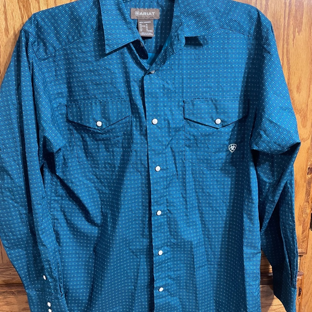 Ariat Men's Blue Western Shirt
